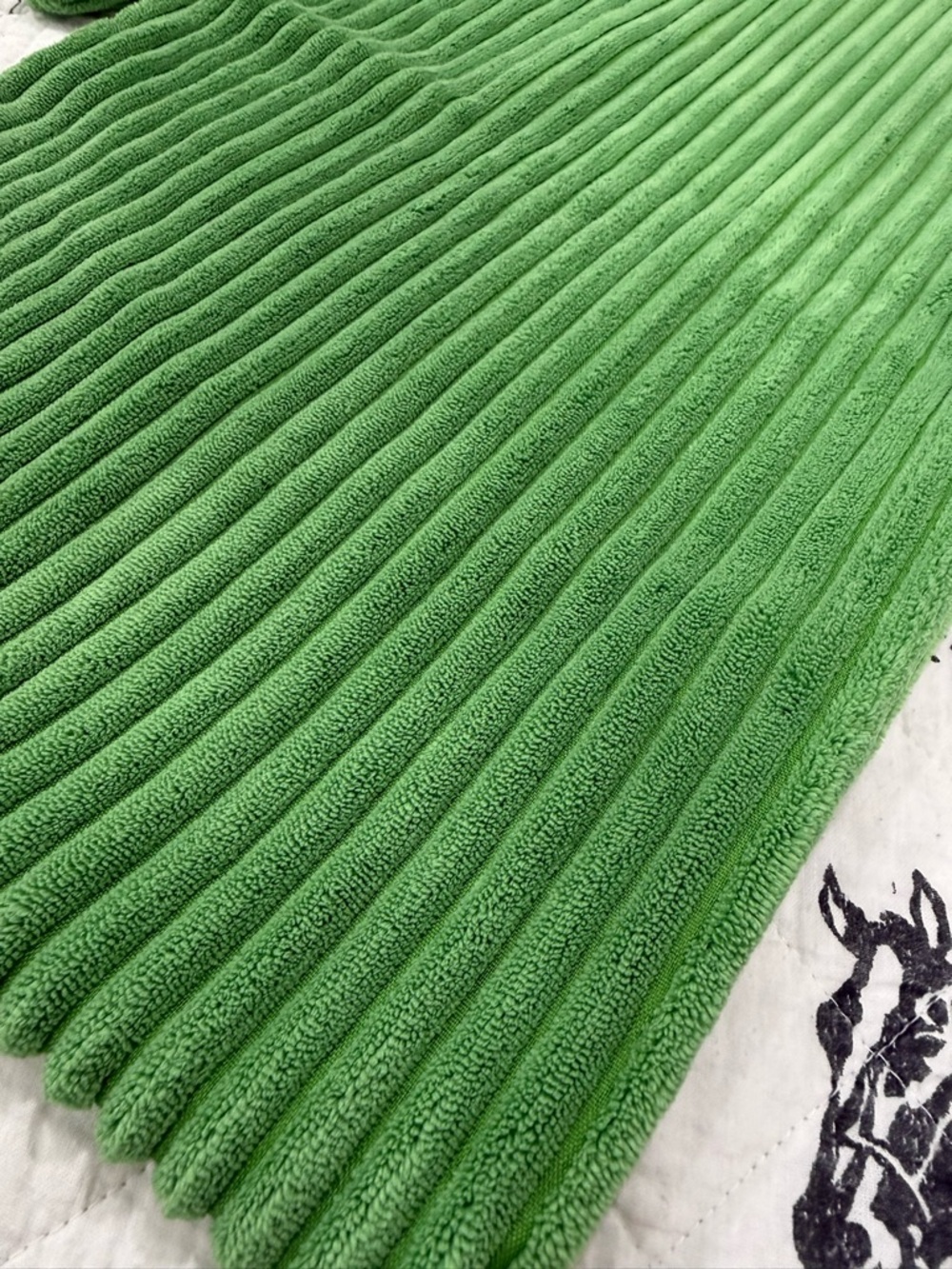 Everly Quinn Set of 2, 12”x20” Kelly Green Velvet Corduroy Throw Pillow Covers - Picture 4 of 9
